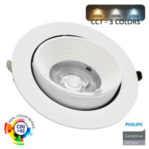 Οροφής Led Κινητό Χωνευτό philips driver & bridgelux chip 25W CCT