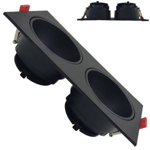 Spot Οροφής GU10  multi choise black square double