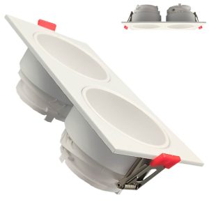 Spot Οροφής GU10  multi choise white square double