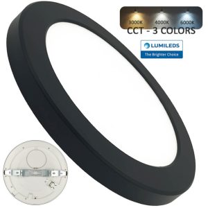 Οροφής Led all in one lumileds chip 24W black round