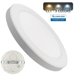 Οροφής Led all in one lumileds chip 18W white round