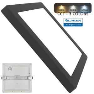 Οροφής Led all in one lumileds chip 24W black square