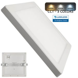 Οροφής Led all in one lumileds chip 24W white square