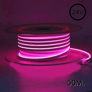 Neon Flex Led 24V DC smd 8W/m Pink (50m) 6x12mm