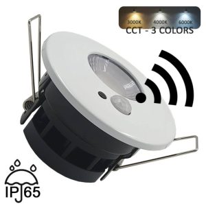 Οροφής Led Χωνευτό 7W PIR Motion Sensor & Fire rated CCT