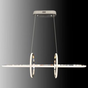 Κρεμαστό φωτιστικό Led 48W shiny aluminum