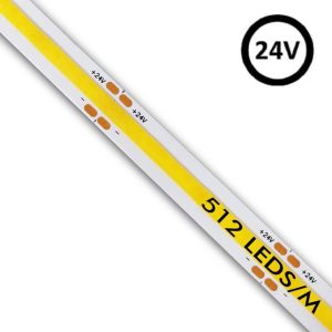 Ταινία Led 24V DC Bridgelux cob 15W/m 4000K 512Led/m (5m)