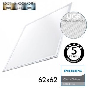 Οροφής Led Panel Philips driver 40W 62×62 CCT