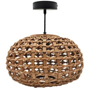 Κρεμαστό φωτιστικό Ε27 wicker brown