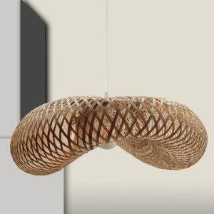 Κρεμαστό φωτιστικό Ε27 bamboo Malaysia