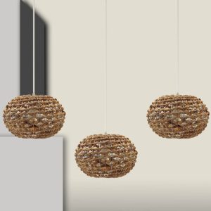 Κρεμαστό φωτιστικό Ε27 rattan Kawassi