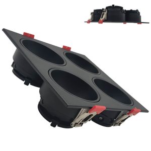 Spot Οροφής GU10  multi choise black square quadruplo