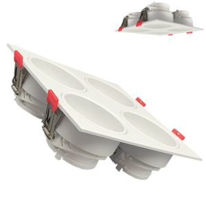 Spot Οροφής GU10  multi choise white square quadruplo