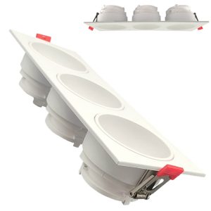 Spot Οροφής GU10  multi choise white square triple