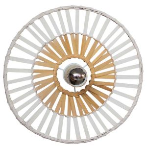 CEILING LIGHT WHITE BAMBOO 1XE7 MAX 40W