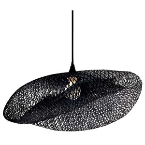 PENDANT LIGHT 1XE27 BAMBOO BLACK
