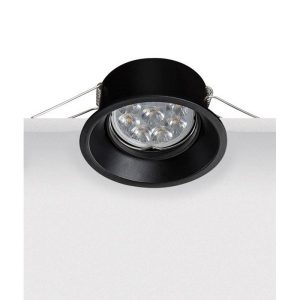 Zambelis ΧΩΝΕΥΤΟ ΡΥΘΜΙΖΟΜΕΝΟ DOWNLIGHT ΣΠΟΤ ΦΩΤΙΣΜΟΥ ΜΑΥΡΟ ΑΛΟΥΜΙΝΙΟ