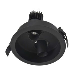 Zambelis LED DOWNLIGHT ΧΩΝΕΥΤΟ ΣΠΟΤ ΦΩΤΙΣΜΟΥ 2X9W 3000K ΜΑΥΡΟ ΑΛΟΥΜΙΝΙΟ