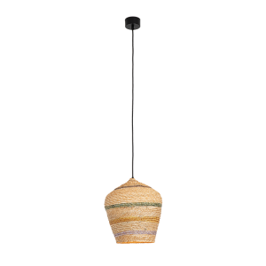 PENDANT LAMP NATURAL BRAIDED WHEAT 1XE27