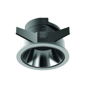 RECESSED SPOT LIGHT WHITE -BLACK CHROME REFLECTOR