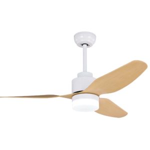 ΛΕΥΚΟΣ ΑΝΕΜΙΣΤΗΡΑΣ ΟΡΟΦΗΣ ΜΕ LED ΦΩΣ 18W ΑΠΟ ΞΥΛΟ ΣΦΕΝΔΑΜΟΥ