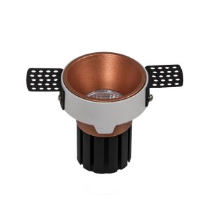 Zambelis LED ΧΩΝΕΥΤΟ DOWNLIGHT ΣΠΟΤ ΦΩΤΙΣΜΟΥ 6W 3000K ΣΑΓΡΕ ΧΑΛΚΙΝΟ ΑΛΟΥΜΙΝΙΟ ΧΩΡΙΣ ΠΛΑΙΣΟ