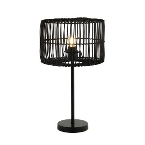 E27 MAX 40W RATTAN &IRON MATERIAL BLACK ON/OFF SWITCH