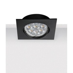 Zambelis ΧΩΝΕΥΤΟ ΚΙΝΟΥΜΕΝΟ DOWNLIGHT ΣΠΟΤ ΦΩΤΙΣΜΟΥ ΜΑΥΡΟ ΑΛΟΥΜΙΝΙΟ