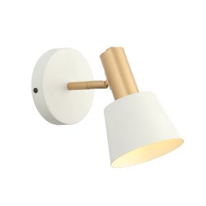 ΕΠΙΤΟΙΧΙΟ ΦΩΤΙΣΤΙΚΟ ΑΝΑΓΝΩΣΗΣ E14 MAX 5W ΛΕΥΚΟ ΜΕΤΑΛΛΟ - ΧΡΥΣΟ ΑΛΟΥΜΙΝΙΟ