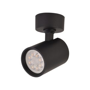LAMP HOLDER GU10 BLACK  WITH FRONT RING