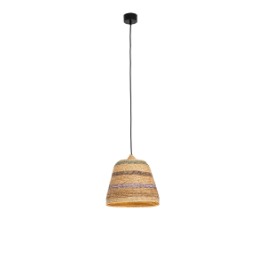 PENDANT LAMP NATURAL BRAIDED WHEAT 1XE27
