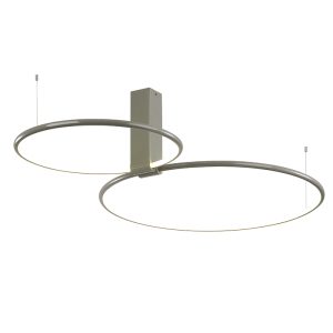 LED ΦΩΤΙΣΤΙΚΟ ΟΡΟΦΗΣ 60W 3000K ΓΚΡΙΖΟ ΑΛΟΥΜΙΝΙΟ