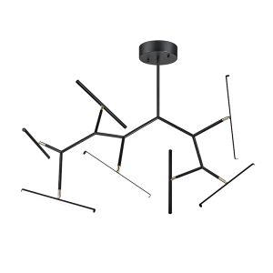 ΚΡΕΜΑΣΤΟ ΦΩΤΙΣΤΙΚΟ ΟΡΟΦΗΣ ΕΣΩΤΕΡΙΚΟΥ ΧΩΡΟΥ LED 69W 3000K ΜΑΥΡΟ ΜΑΤ ΑΛΟΥΜΙΝΙΟ ΜΕ ΣΙΛΙΚΟΝΗ