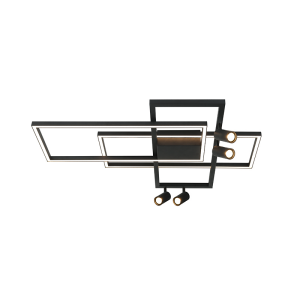 LED ΦΩΤΙΣΤΙΚΟ ΟΡΟΦΗΣ 32W + 4X5W 3000K ΜΕΤΑΛΛΟ -ΑΛΟΥΜΙΝΙΟ ΜΑΥΡΗ ΑΠΟΧΡΩΣΗ