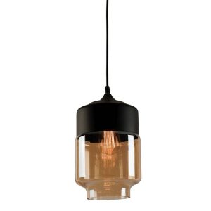 ΚΡΕΜΑΣΤΟ ΦΩΤΙΣΤΙΚΟ 1XE27 ΜΑΥΡΟ ΜΕ ΣΑΜΠΑΝΙΖΕ ΓΥΑΛΙ