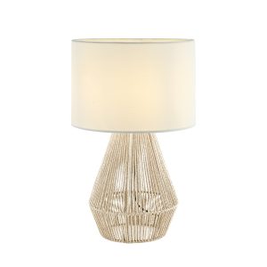 TABLE LAMP E27 MAX 40W HEMP ROPE &LINEN NATRUAL ON/OFF SWITCH