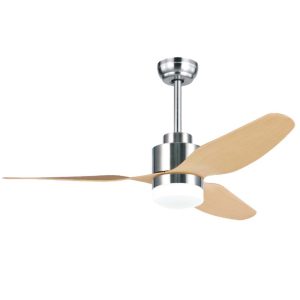 ΑΝΕΜΙΣΤΗΡΑΣ ΟΡΟΦΗΣ ΜΕ LED ΦΩΣ 18W ΧΡΩΜΙΟ -ΞΥΛΟ