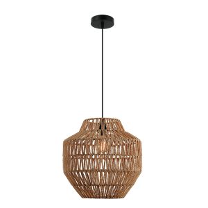 PENDANT LAMP E27 MAX 40W PAPER ROPE BROWN