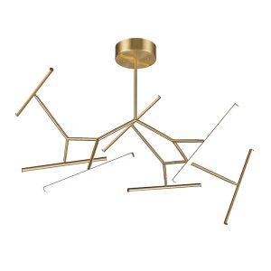 ΚΡΕΜΑΣΤΟ ΦΩΤΙΣΤΙΚΟ ΟΡΟΦΗΣ ΕΣΩΤΕΡΙΚΟΥ ΧΩΡΟΥ LED 69W 3000K ΧΡΥΣΟ ΜΑΤ ΑΛΟΥΜΙΝΙΟ ΜΕ ΣΙΛΙΚΟΝΗ