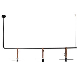 ΚΡΕΜΑΣΤΟ ΦΩΤΙΣΤΙΚΟ ΕΣΩΤΕΡΙΚΟΥ ΧΩΡΟΥ LED 3X5W ΜΑΥΡΟ ΑΛΟΥΜΙΝΙΟ -ΔΕΡΜΑ