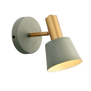 ΕΠΙΤΟΙΧΙΟ ΦΩΤΙΣΤΙΚΟ ΑΝΑΓΝΩΣΗΣ E14 MAX 5W ΓΚΡΙΖΟΠΡΑΣΣΙΝΟ ΜΕΤΑΛΛΟ - ΧΡΥΣΟ ΑΛΟΥΜΙΝΙΟ