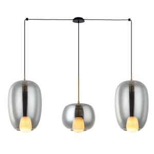 ΚΡΕΜΑΣΤΟ ΦΩΤΙΣΤΙΚΟ ΕΣΩΤΕΡΙΚΟΥ ΧΩΡΟΥ 3xG9 LED ΜΕΤΑΛΛΟ- ΟΠΑΛ ΚΑΙ ΦΙΜΕ ΓΥΑΛΙ