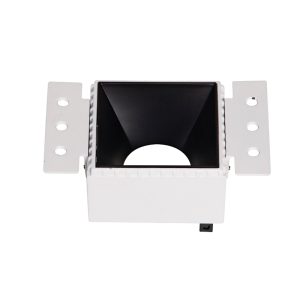 Zambelis ΧΩΝΕΥΤΟ ΤΕΤΡΑΓΩΝΟ DOWN LIGHT ΣΠΟΤ ΦΩΤΙΣΜΟΥ ΧΩΡΙΣ ΠΛΑΙΣΙΟ ΛΕΥΚΟ ΑΛΟΥΜΙΝΙΟ - ΜΑΥΡΟ ΑΝΑΚΛΑΣΤΗΡΑ