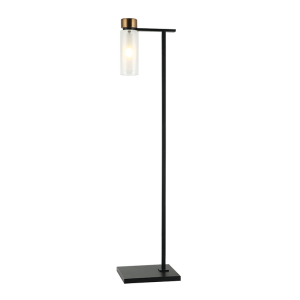 FLOOR LAMP E14 SANDY BLACK-ANTIQUE BRASS