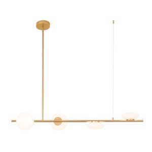 ΚΡΕΜΑΣΤΟ ΦΩΤΙΣΤΙΚΟ ΕΣΩΤΕΡΙΚΟΥ ΧΩΡΟΥ LED 23W ΧΡΥΣΟ ΜΕΤΑΛΛΟ - ΟΠΑΛ ΓΥΑΛΙ