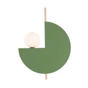 ΕΠΙΤΟΙΧΙΟ ΦΩΤΙΣΤΙΚΟ 1XG9 ΠΡΑΣΙΝΟ ΛΑΔΙ & ΧΡΥΣΟ ΜΕΤΑΛΛΟ - ΟΠΑΛ ΓΥΑΛΙ