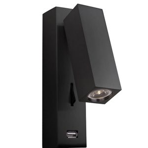 SCONCE BLACK MATT LED-USB