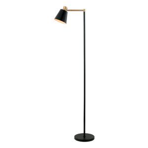 FLOOR LAMP E27 MAX 25W IRON BLACK -GOLD CLASS  ON/OFF SWITCH
