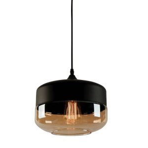 ΚΡΕΜΑΣΤΟ ΦΩΤΙΣΤΙΚΟ 1XE27 ΜΑΥΡΟ ΜΕ ΣΑΜΠΑΝΙΖΕ ΓΥΑΛΙ