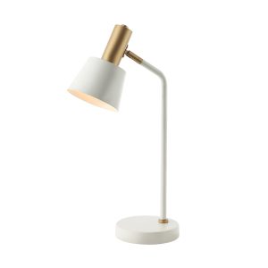 TABLE LAMP E14 MAX 25W IRON WHITE -GOLD ON/OFF SWITCH